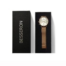 Logo custom printed engraved watch boxes black card wristwatch box gift box with wristwatch